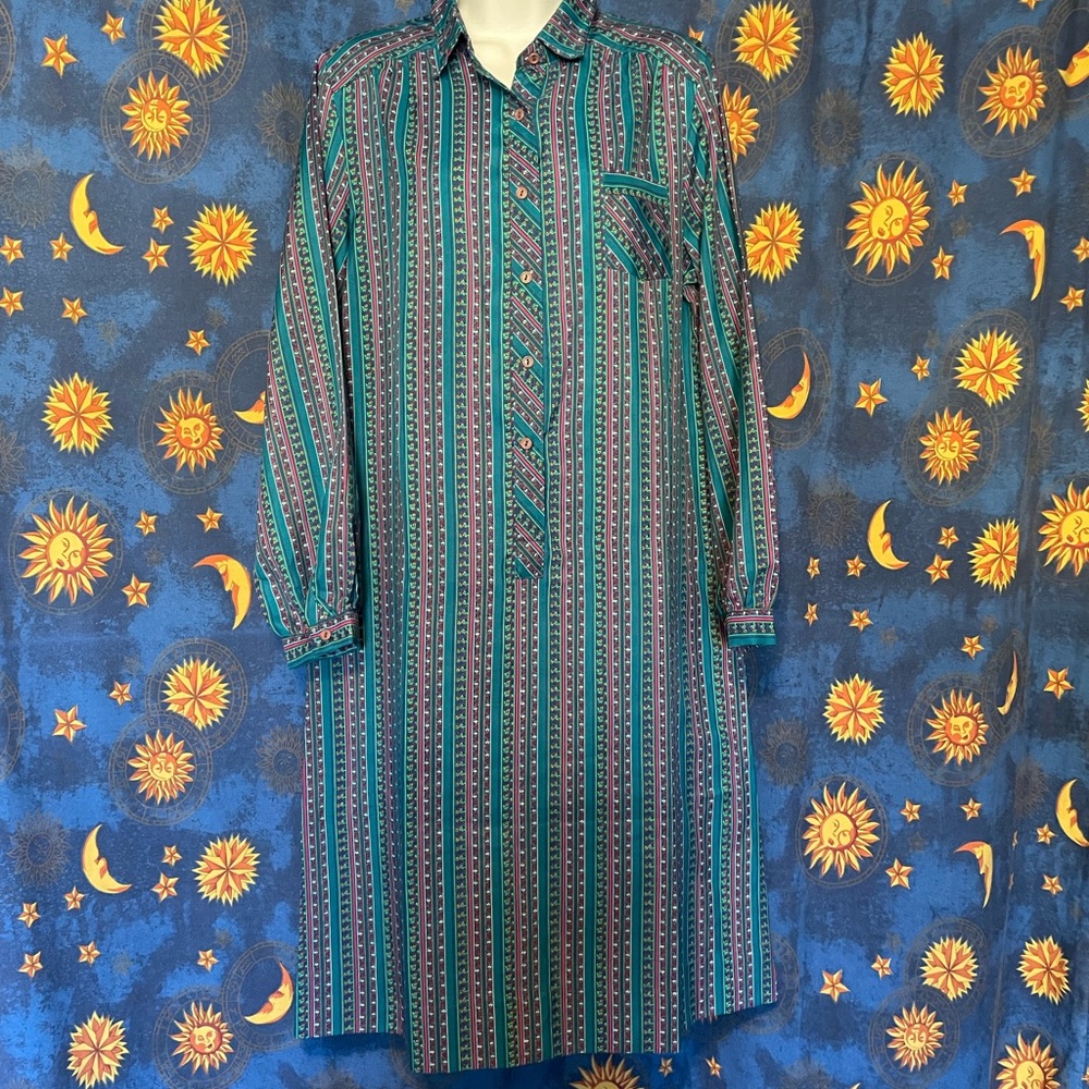 Boho 70s vintage shirt dress